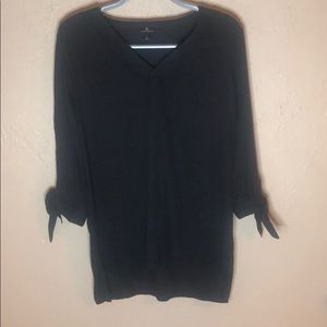 Black Chiffon Dressy Shirt